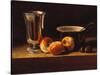 Still Life with Apples and Silver Goblet, 1876 (Oil on Canvas)-Francois Bonvin-Stretched Canvas