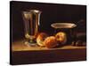 Still Life with Apples and Silver Goblet, 1876 (Oil on Canvas)-Francois Bonvin-Stretched Canvas