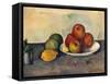 'Still Life with Apples', c1890-Paul Cezanne-Framed Stretched Canvas