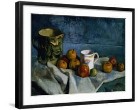 Still Life with Apples, Cup and Pitcher-Paul Cézanne-Framed Giclee Print