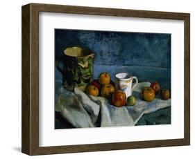 Still Life with Apples, Cup and Pitcher-Paul Cézanne-Framed Giclee Print