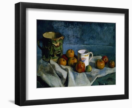 Still Life with Apples, Cup and Pitcher-Paul Cézanne-Framed Giclee Print