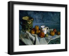 Still Life with Apples, Cup and Pitcher-Paul Cézanne-Framed Giclee Print