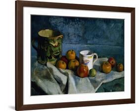 Still Life with Apples, Cup and Pitcher-Paul Cézanne-Framed Giclee Print