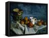 Still Life with Apples, Cup and Pitcher-Paul Cézanne-Framed Stretched Canvas