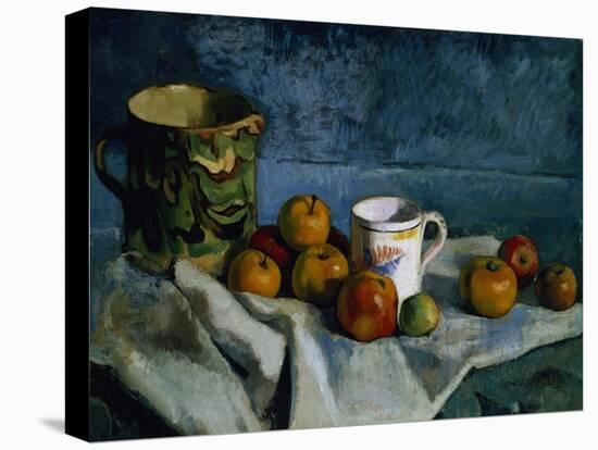 Still Life with Apples, Cup and Pitcher-Paul Cézanne-Stretched Canvas