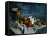 Still Life with Apples, Cup and Pitcher-Paul Cézanne-Framed Stretched Canvas
