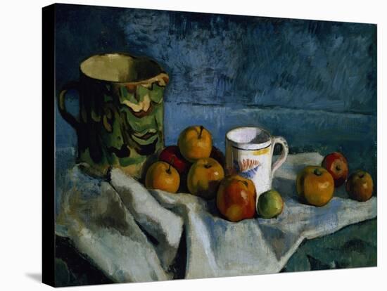 Still Life with Apples, Cup and Pitcher-Paul Cézanne-Stretched Canvas