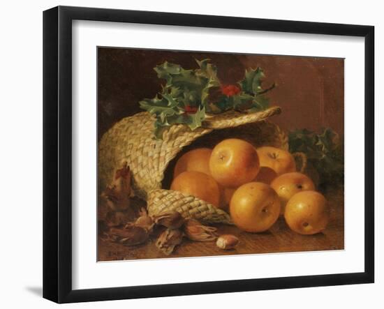 Still Life with Apples, Hazelnuts and Holly, 1898-Eloise Harriet Stannard-Framed Giclee Print