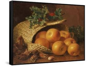 Still Life with Apples, Hazelnuts and Holly, 1898-Eloise Harriet Stannard-Framed Stretched Canvas