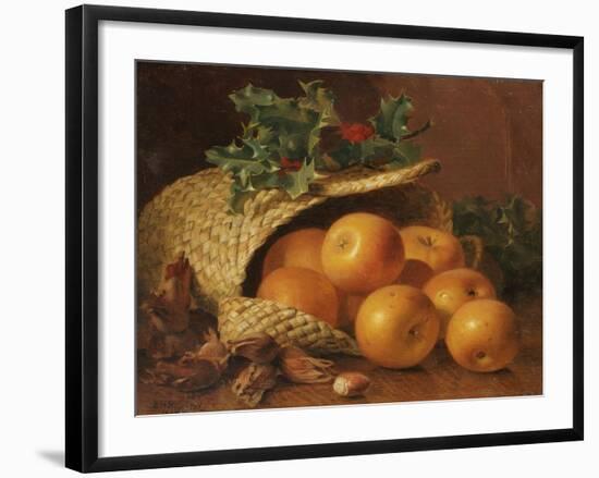 Still Life with Apples, Hazelnuts and Holly, 1898-Eloise Harriet Stannard-Framed Giclee Print