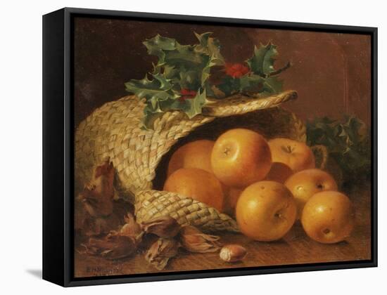 Still Life with Apples, Hazelnuts and Holly, 1898-Eloise Harriet Stannard-Framed Stretched Canvas