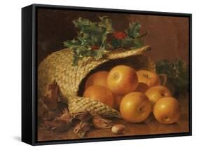 Still Life with Apples, Hazelnuts and Holly, 1898-Eloise Harriet Stannard-Framed Stretched Canvas