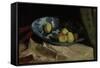 Still Life with Apples in a Delft Blue Bowl-Willem de Zwart-Framed Stretched Canvas