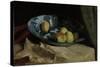 Still Life with Apples in a Delft Blue Bowl-Willem de Zwart-Stretched Canvas