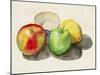 Still Life with Apples & Lemon II-Alicia Ludwig-Mounted Art Print