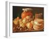 Still Life with Apples, Nuts, Pears, and Boxes of Sweets-Luis Egidio Melendez-Framed Giclee Print