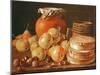 Still Life with Apples, Nuts, Pears, and Boxes of Sweets-Luis Egidio Melendez-Mounted Giclee Print