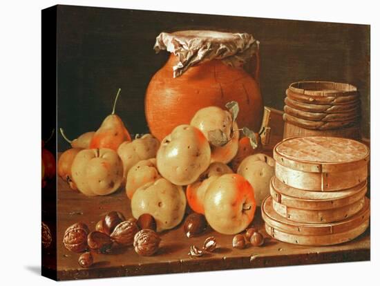 Still Life with Apples, Nuts, Pears, and Boxes of Sweets-Luis Egidio Melendez-Stretched Canvas