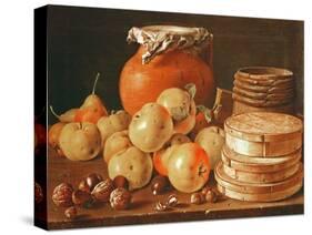 Still Life with Apples, Nuts, Pears, and Boxes of Sweets-Luis Egidio Melendez-Stretched Canvas