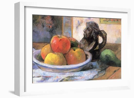 Still Life with Apples, Pears and Krag-Paul Gauguin-Framed Art Print