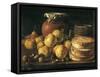 Still Life with Apples, Walnuts, Pot and Boxes of Sweetmeats-Luís Meléndez O Menéndez-Framed Stretched Canvas