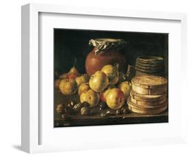 Still Life with Apples, Walnuts, Pot and Boxes of Sweetmeats-Luís Meléndez O Menéndez-Framed Art Print