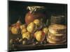 Still Life with Apples, Walnuts, Pot and Boxes of Sweetmeats-Luís Meléndez O Menéndez-Mounted Art Print