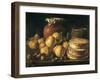 Still Life with Apples, Walnuts, Pot and Boxes of Sweetmeats-Luís Meléndez O Menéndez-Framed Art Print