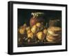 Still Life with Apples, Walnuts, Pot and Boxes of Sweetmeats-Luís Meléndez O Menéndez-Framed Art Print