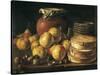 Still Life with Apples, Walnuts, Pot and Boxes of Sweetmeats-Luís Meléndez O Menéndez-Stretched Canvas