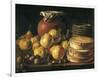 Still Life with Apples, Walnuts, Pot and Boxes of Sweetmeats-Luís Meléndez O Menéndez-Framed Art Print