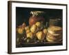 Still Life with Apples, Walnuts, Pot and Boxes of Sweetmeats-Luís Meléndez O Menéndez-Framed Art Print