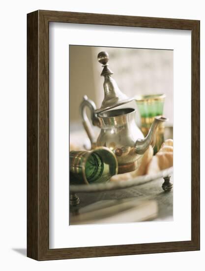 Still Life with Arabian Teapot and Tea Glasses-Frederic Vasseur-Framed Photographic Print