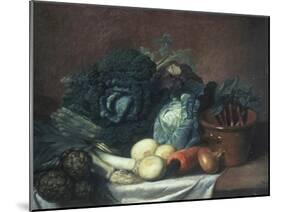 Still Life with Artichokes, Asparagus and Cabbage-Gabriel Germain Joncherie-Mounted Giclee Print