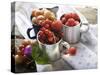 Still Life with Assorted Berries in Cups-Foodcollection-Stretched Canvas