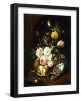 Still Life with Assorted Flowers-Josef Holstayn-Framed Giclee Print