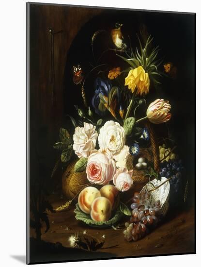 Still Life with Assorted Flowers-Josef Holstayn-Mounted Giclee Print