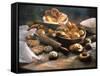 Still Life with Assorted Rolls and Pretzels-null-Framed Stretched Canvas