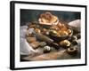 Still Life with Assorted Rolls and Pretzels-null-Framed Photographic Print