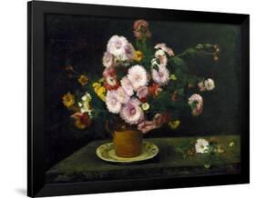 Still Life with Asters, 1859-Gustave Courbet-Framed Giclee Print