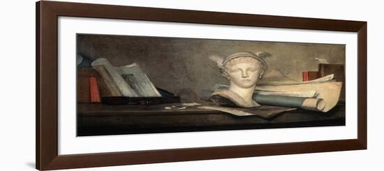 Still Life with Attributes of the Arts, 18th Century-Jean-Baptiste Simeon Chardin-Framed Giclee Print