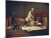 Still Life with Attributes of the Arts-Jean-Baptiste Simeon Chardin-Mounted Art Print