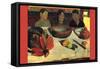 Still Life with Banana-Paul Gauguin-Framed Stretched Canvas