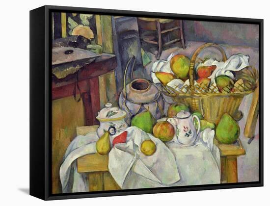 Still Life with Basket, 1888-90-Paul Cézanne-Framed Stretched Canvas