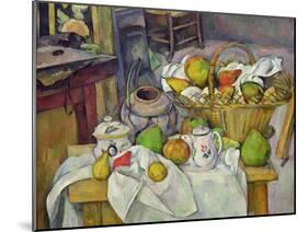 Still Life with Basket, 1888-90-Paul Cézanne-Mounted Giclee Print