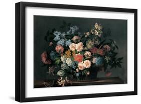 Still Life with Basket of Flowers, C.1690-Jean-Baptiste Monnoyer-Framed Giclee Print