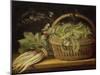 Still Life with Basket, Peas and Turnips-null-Mounted Giclee Print