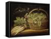 Still Life with Basket, Peas and Turnips-null-Framed Stretched Canvas