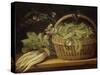 Still Life with Basket, Peas and Turnips-null-Stretched Canvas